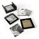 Picture Coasters With Black Frame And Black Stand