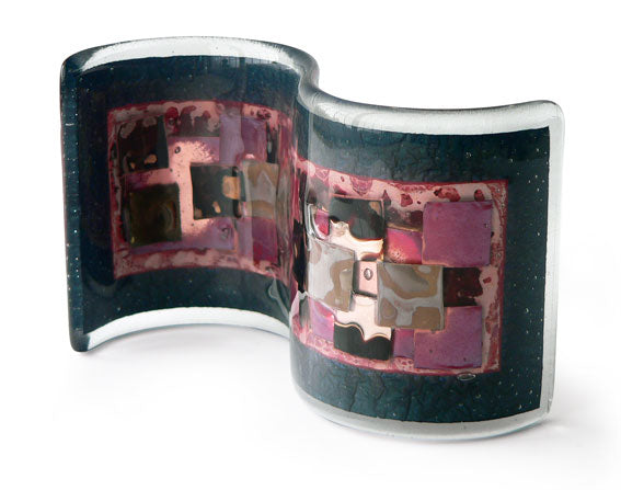 Mixed Squares Handmade Glass Wave