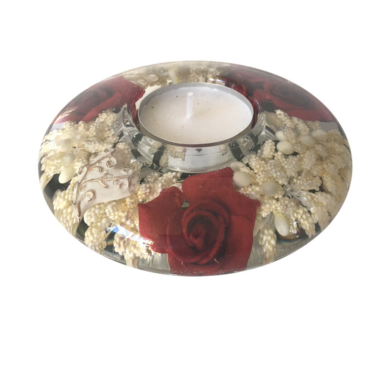 Red Rose Themed Tea Light Holders