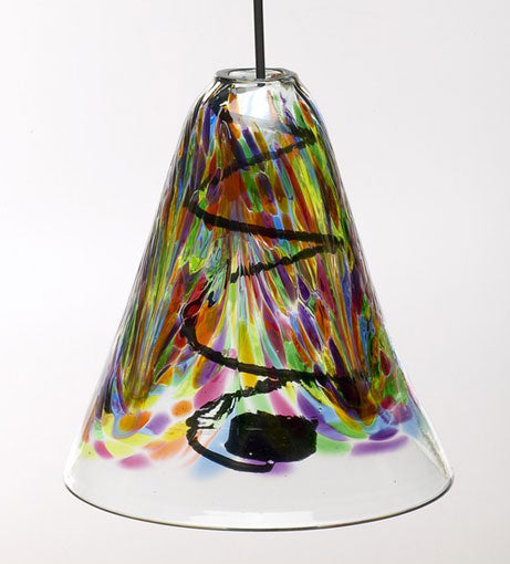 Festive Hand Blown Glass Tea Light Lantern