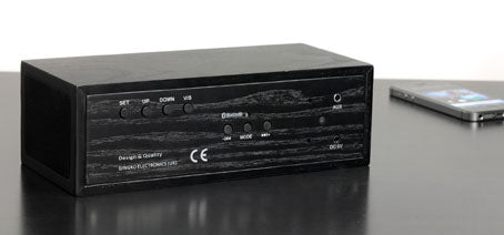 Black Music Clock With Blue Led