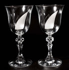 Stripe Design Wine Glasses