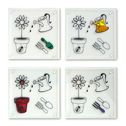 Gardening Glass Coasters