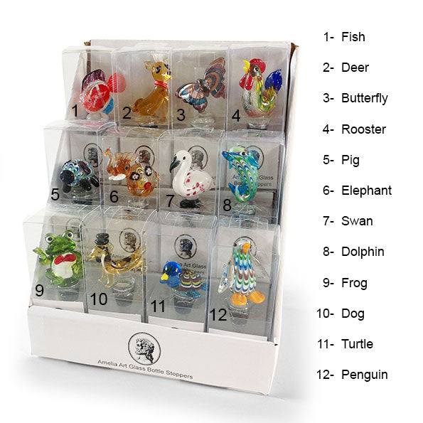 Funky Glass Wine Bottle Stopper