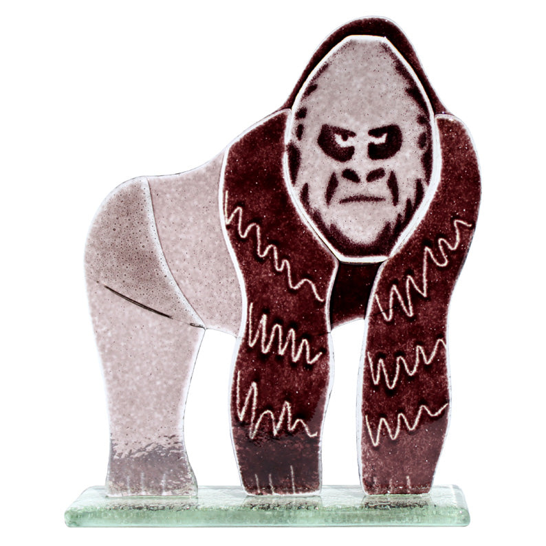 Gordon The Gorilla Fused Glass Ornament