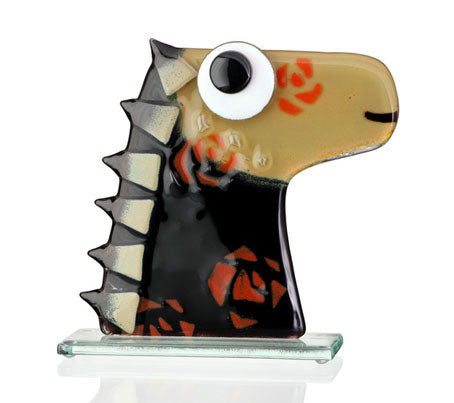 Fused Glass Fiery Dragon