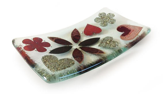 Fusion Glass Jumble Soap Dish