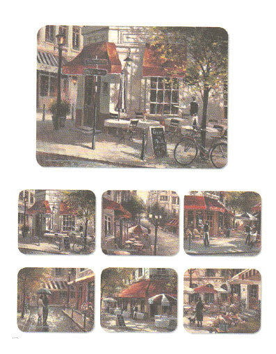 Cafe Scenes 6 Placemat Set