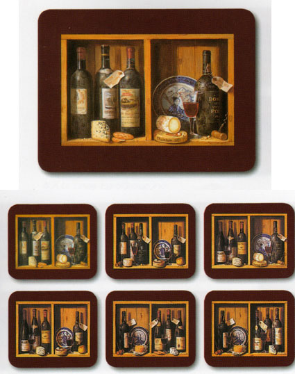 Fine Wine 6 Placemat Set