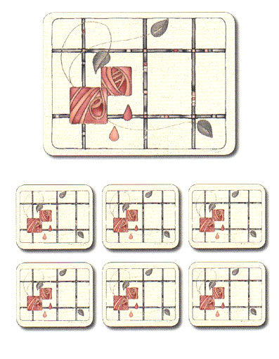Pastel Rose 6 Placemat Set