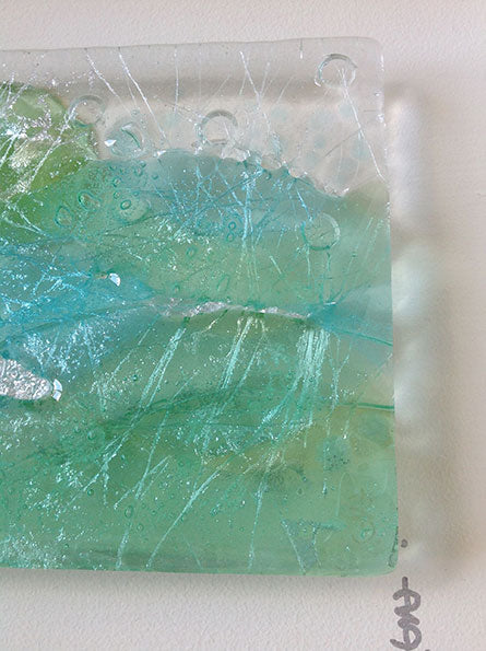 Box Framed Fused Pastel Landscape Glass Artwork