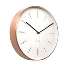 Minimal Look Wall Clock In Copper And White