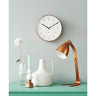 Minimal Look Wall Clock In Copper And White