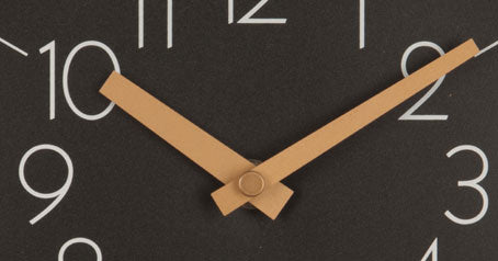 Convex Wall Clock In Black And Copper