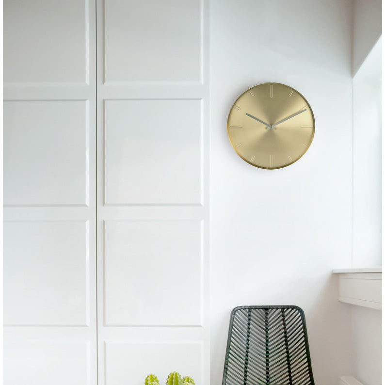 Bold Brass Plated Wall Clock