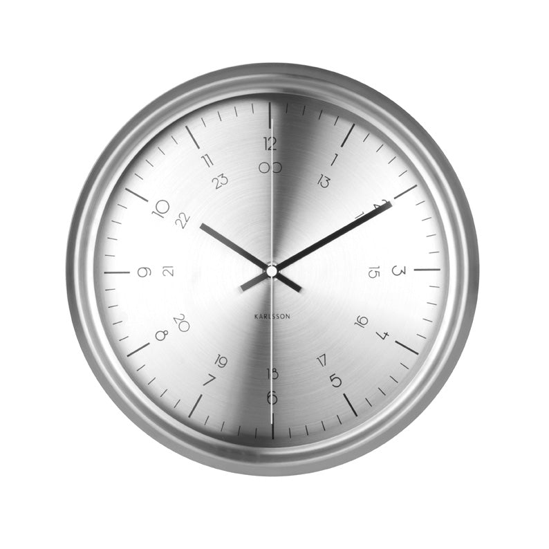 Maritime Themed Clock In Stainless Steel And White