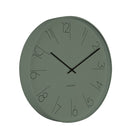 Mod Steel Wall Clock In Grey-Green