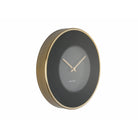 Modern Wall Clock In Black And Gold