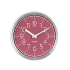 Burgundy Brushed Aluminium Wall Clock