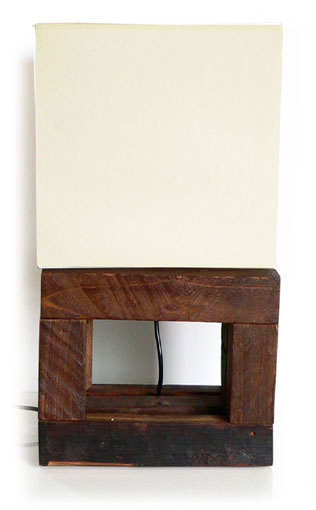 Reclaimed Wood Hollow Table Lamp