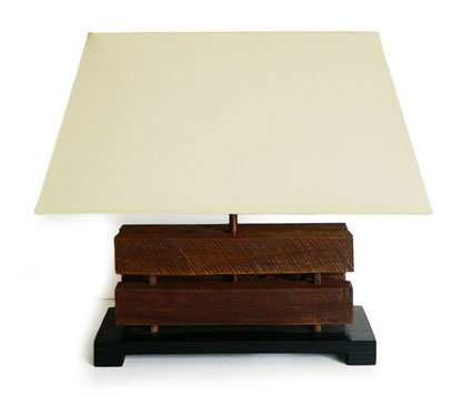 Reclaimed Wood 2 Plank Lamp