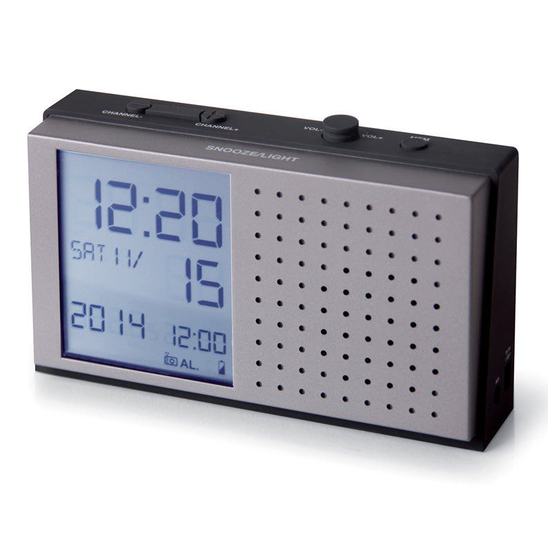 Gunmetal Designer Radio Clock