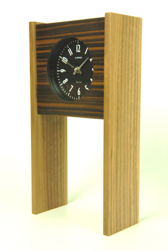 Tall Legs Table Clock In Ebony