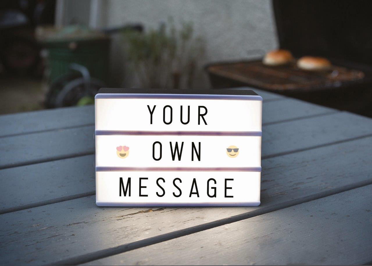 Mini Cinema Lightbox In Rose Gold