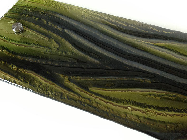 Lush Green Fused Glass Wall Panel