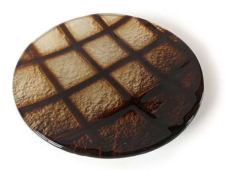 Chequered Bowl In Fused Glass