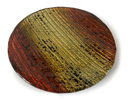 Golden Sunset Fused Glass Bowl