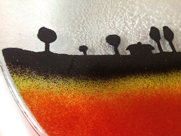 Landscape Bowl In Fused Glass