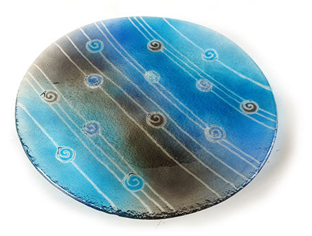 Swirls And Twirls Fused Glass Bowl