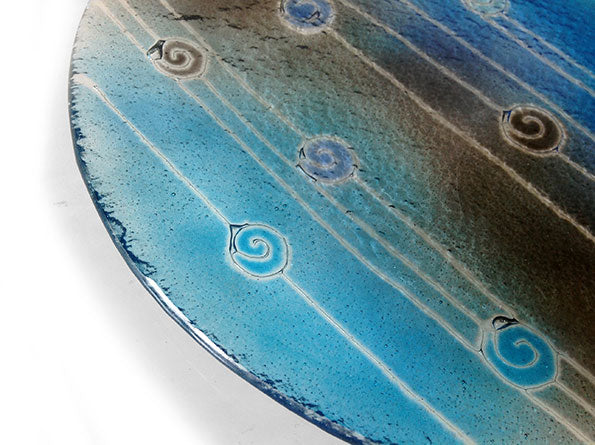 Swirls And Twirls Fused Glass Bowl
