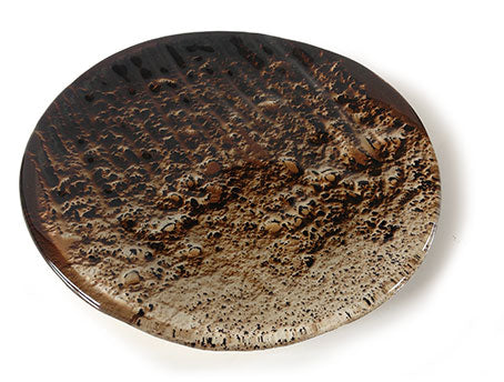 Fused Glass Bowl In Brown Earthy Tones