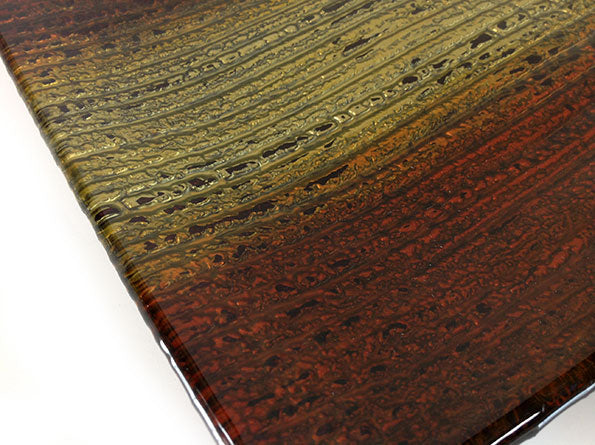 Golden Sunset Fused Glass Dish