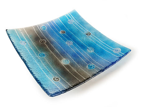 Swirls And Twirls Fused Glass Dish