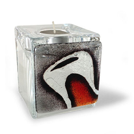 Abstract Art Glass Tea Light