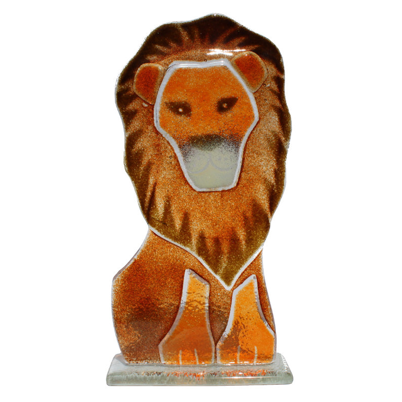 Aslan The Lion In Fused Glass