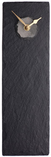 Black Slate Oblong With Inset Time Piece