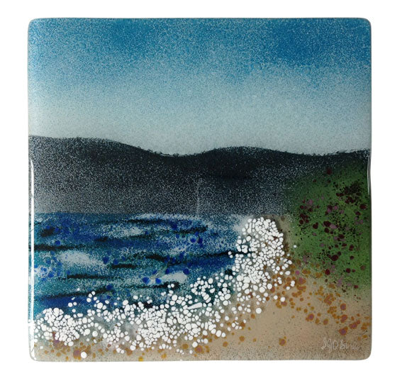 Seashore Fused Glass Wall Panel