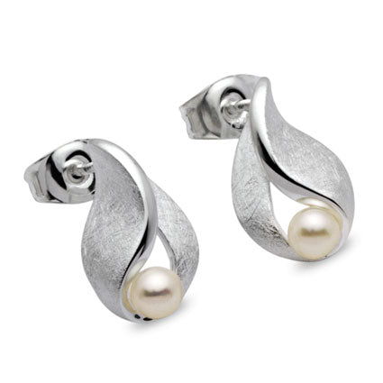 Mixed Textures Design Silver Earrings