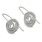 Chunky Loop With Textured Silver Earrings