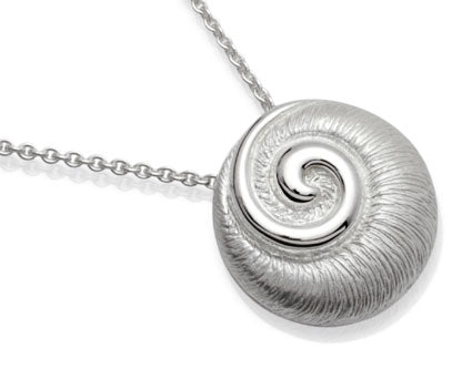 Swirl Design Textured Silver Pendant