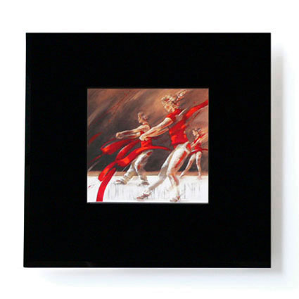 Contemporary Raised Print Art On Glass