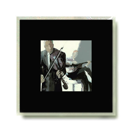 Contemporary Raised Print Art On Glass