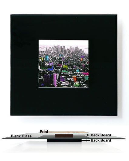 Contemporary Raised Print Art On Glass