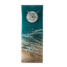 Aqua Marine Sky Fused Glass Wall Clock