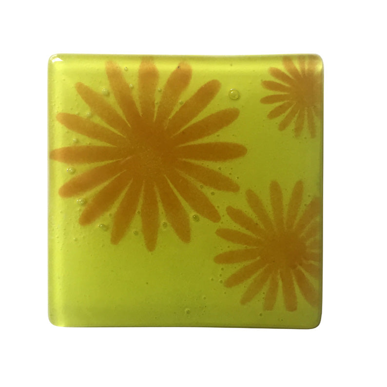 Striking Yellow Daisy Design Hand Made Coaster