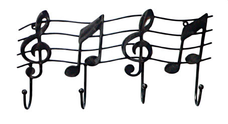Contemporary Music Notes Metal Wall Hook